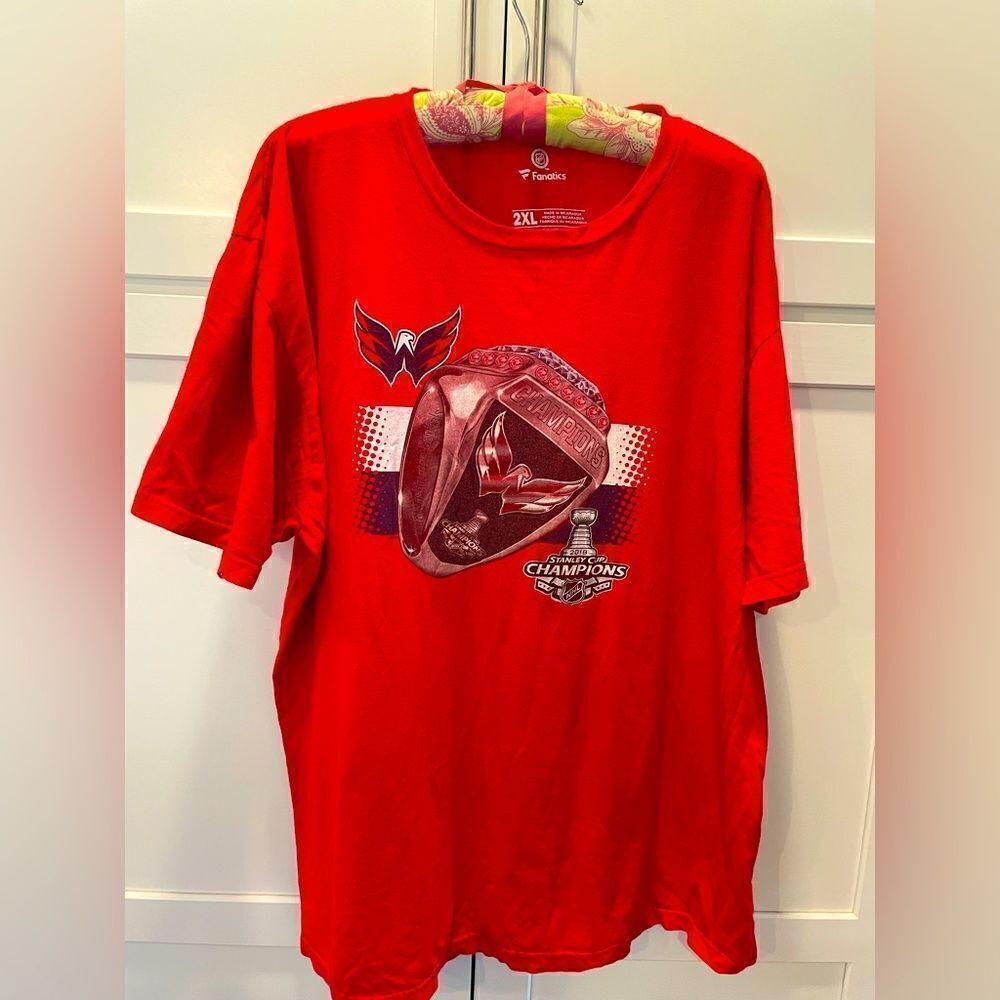 Washington Capitals 2018 Ring Stanley Cup Champions Shirt Mens 2XL